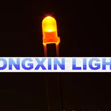 100 шт. светодиодный 5 мм Янтарный, оранжевый 5 мм оранжевый/янтарный Круглый супер яркий светильник-светодиод высокого качества светодиодный