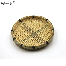 Многофункциональное бамбуковое плетение хранилище корзина для фруктов из ротанга коробка для хранения косметики чай Корзина для пикника Органайзер ручная работа CA