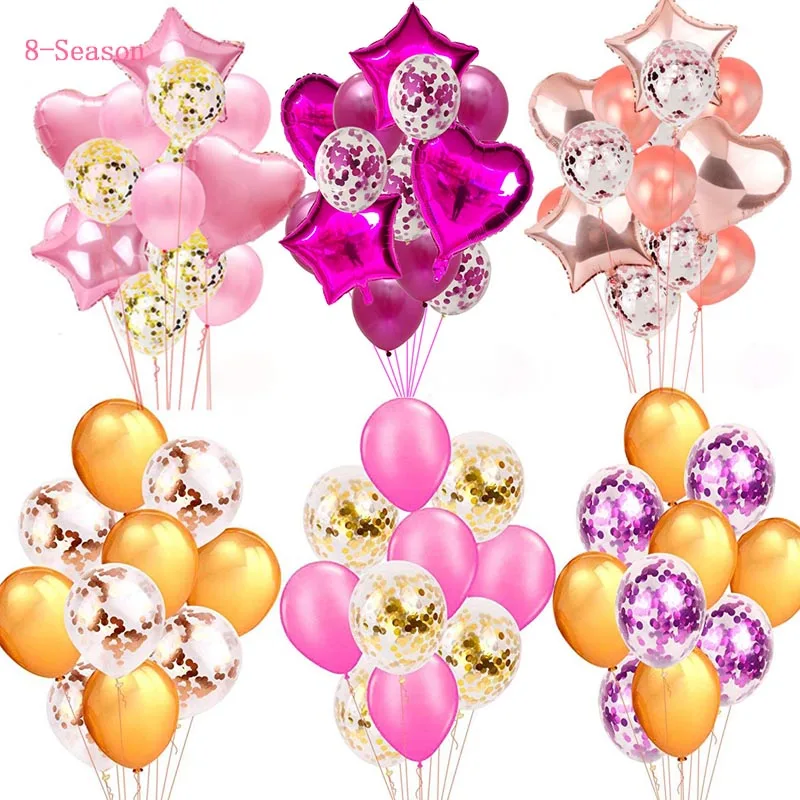 

8Season Bachelorette Party Balony Rose Gold Wedding Balloons Ballon Anniversaire Globos Baby Shower Home Decoration Accessories