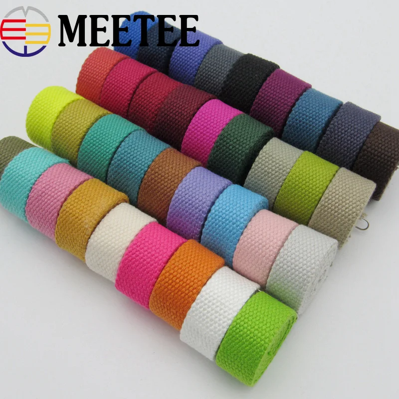 

8Yards 20MM Canvas Cotton Webbings High Tenacity Backpack Strap Webbing Ribbon Sewing Tape Bias Binding Clothes Accessories