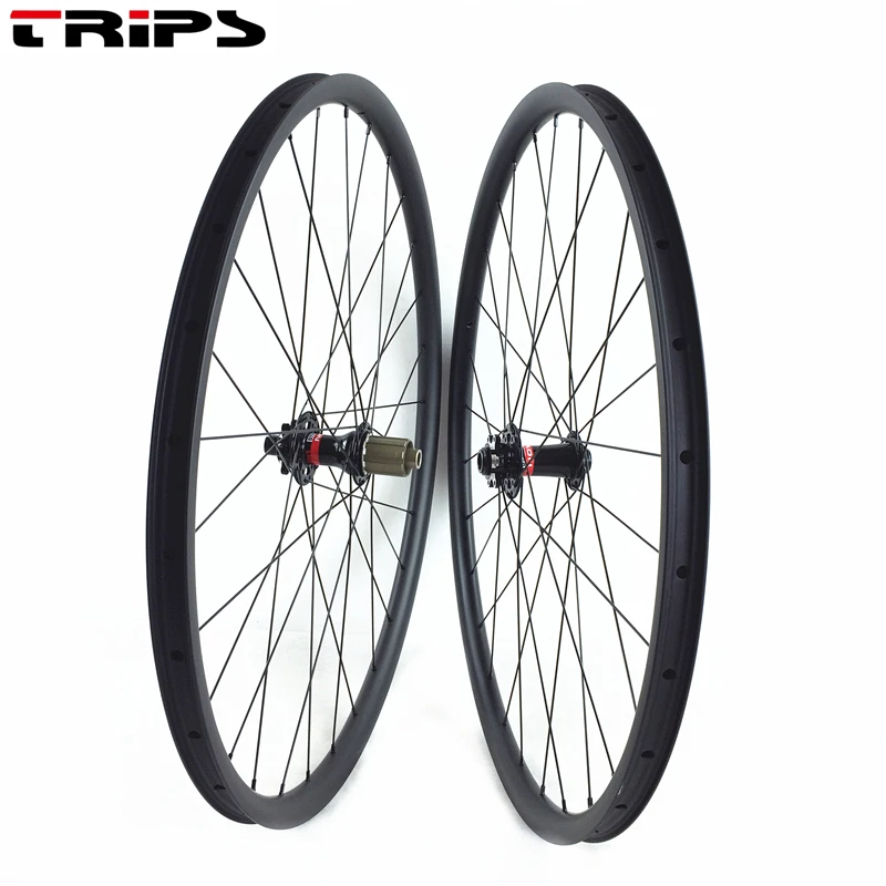 Сверхлегкие 1490g 29er XC гонки 34 мм ширина с капюшоном Углеродные mtb колеса Горный