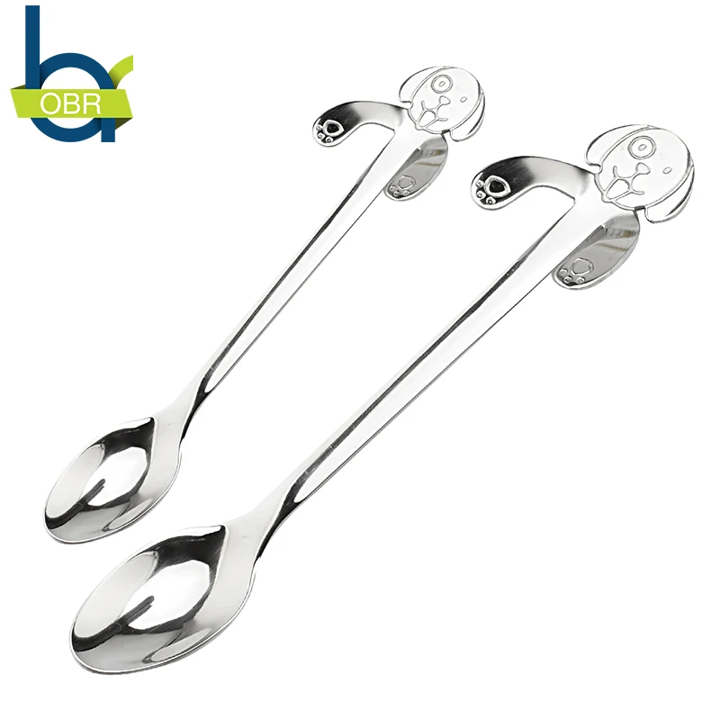 

OBR Stainless Steel Dog Hanging Spoon Puppy Coffee Cream Mixing Spoon Tableware Spoon Drinking Tableware Kitchen Tool