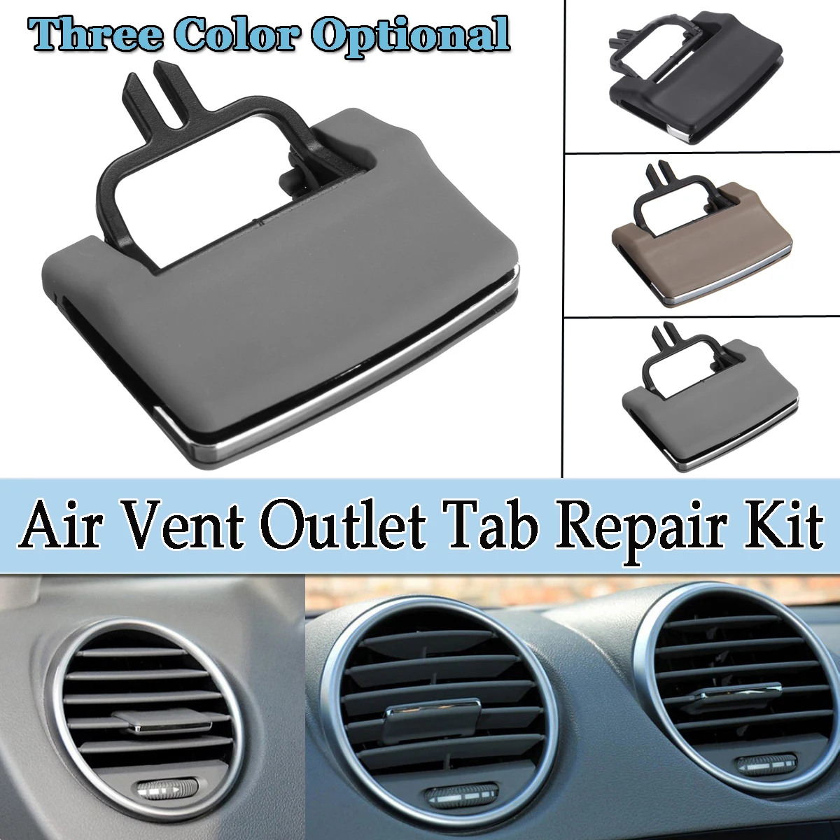 

1pc A/C Air Conditioning Vent Outlet Tab Repair Kit For Mercedes For Benz W164 X164 ML GL Plastic Beige/Grey/Black Paddle Clip