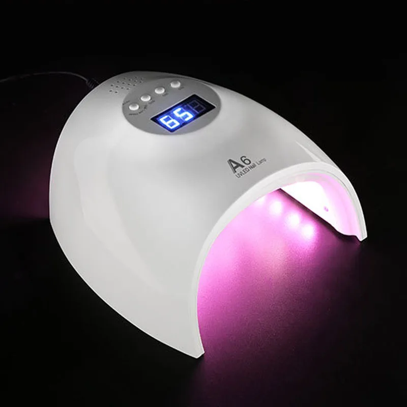 Red Light 48W SUN A6 UV Lamp Nail Polish Dryer Light Fast Drying Fingernail&Toenail Gel Curing