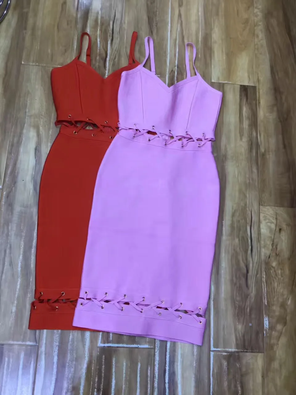 

2017 summer dress high quality red lavender women bandage dresses sexy spaghetti strap hollow out party dresses vestidos