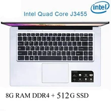 P2-16 8G RAM 512G SSD Intel Celeron J3455 Gaming laptop notebook computer keyboard and OS language available for choose