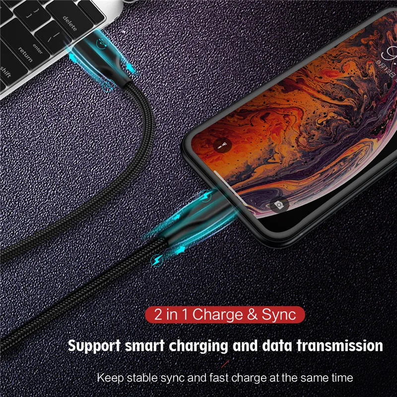 ROCK USB кабель для iphone type-C кабель Micro USB кабель для samsung Xiaomi LG кабель для быстрой зарядки для iphone X 8 7 Microusb Usb-C