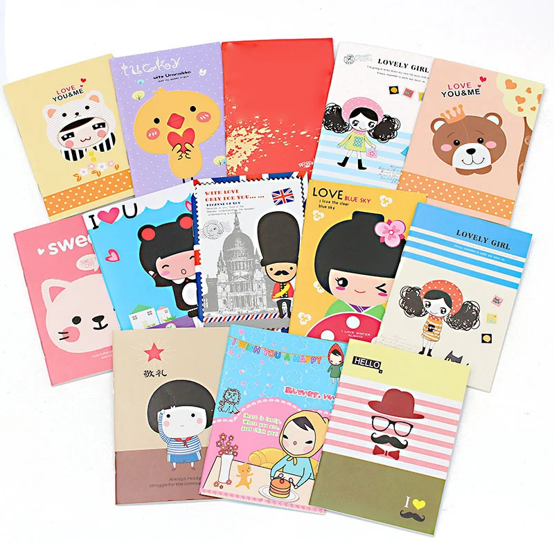 Cute Student Mini Notebook Animal Girl Pattern Notebook Paper Notepad Journals Stationery Store Student School Supplies