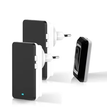 Wireless Doorbell Wall Plug-in Cordless Waterproof Home Door Bell Chime LED Light With 28 Rington EU/AU/Uk/US Plug Easy Install eu us plug in wireless waterproof door bell 36 tunes remote control doorbell home security led light doorbells with no battery