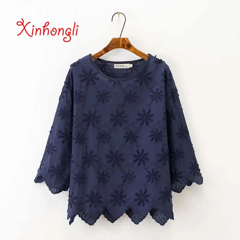 زائد حجم دوبي القطن النساء فضفاضة بلوزة 2019 الصيف عارضة السيدات س الرقبة قميص الإناث التطريز السترة قمم قمصان زائد حجم دوبي القطن النساء فضفاضة بلوزة 2019 الصيف عارضة السيدات س الرقبة قميص الإناث التطريز السترة قمم قمصان