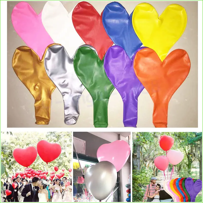 

36 Inch Big Heart Latex Balloon For Wedding Decoration Inflatable Balls Birthday Party Love Marriage Lover Baloon