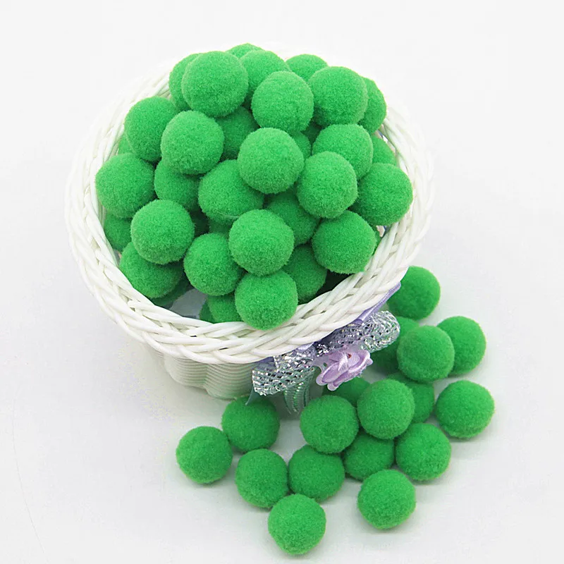 Зеленый помпон 8 мм 10 мм 15 мм 20 мм 30 мм Pom Poms Ponpon ремесла поставки DIY для детей игрушка швейная одежда украшения для дома и свадьбы