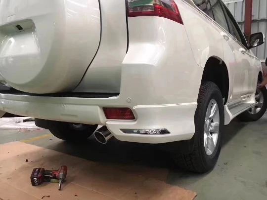 Для Toyota Cruiser Prado FJ150 FJ 150 2014-2017 АБС-пластик белый цвет задний угловой бампер