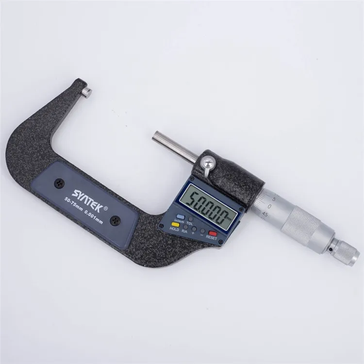 0,001 мм цифровой микрометр 0-100 мм электронные наружные Микрометры хромированный штангенциркуль измерительные инструменты 0-25-50-75-100мм
