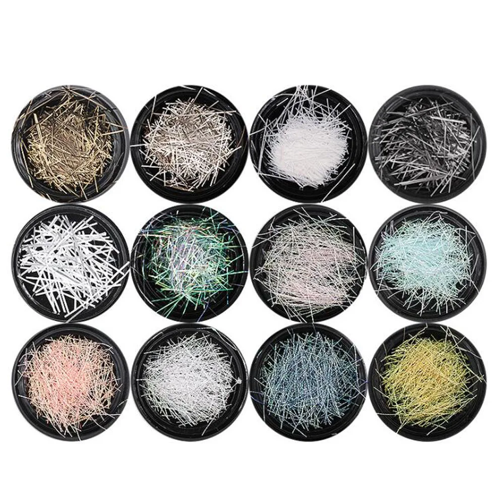 12Style/lot Metal Lines Nail Art Ultra Thin Decorations Gold Silver Sripes 3d Manicure Sequins Flakes Gel Polish Tools A447 | Красота и