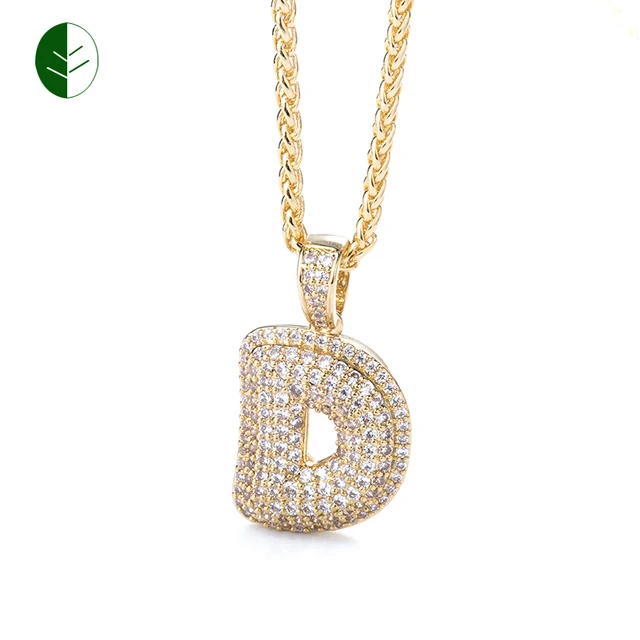 bubble initial necklace