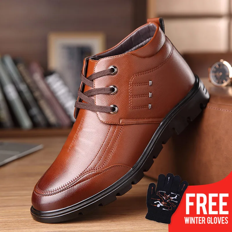 

OSCO 2018 New Fashion Men Winter Boots Super Warm Male Snow Ankle Boots Waterproof Wear-resisting Casual Boot Shoes
