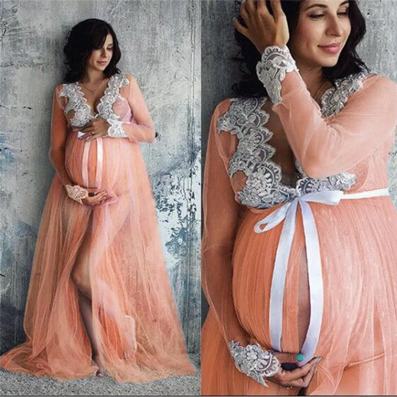 Maternity Dresses For Photo Shoot Women Maternity Pregnancy Sexy Lace Dress Pregnancy Dress 