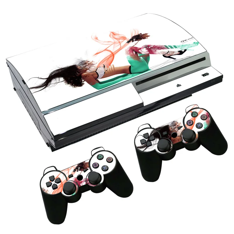 Кожа Наклейка для PS3 Fat playstation 3 консоль и контроллеры для PS3 Skins Наклейка Виниловая пленка-сексуальная леди женщина