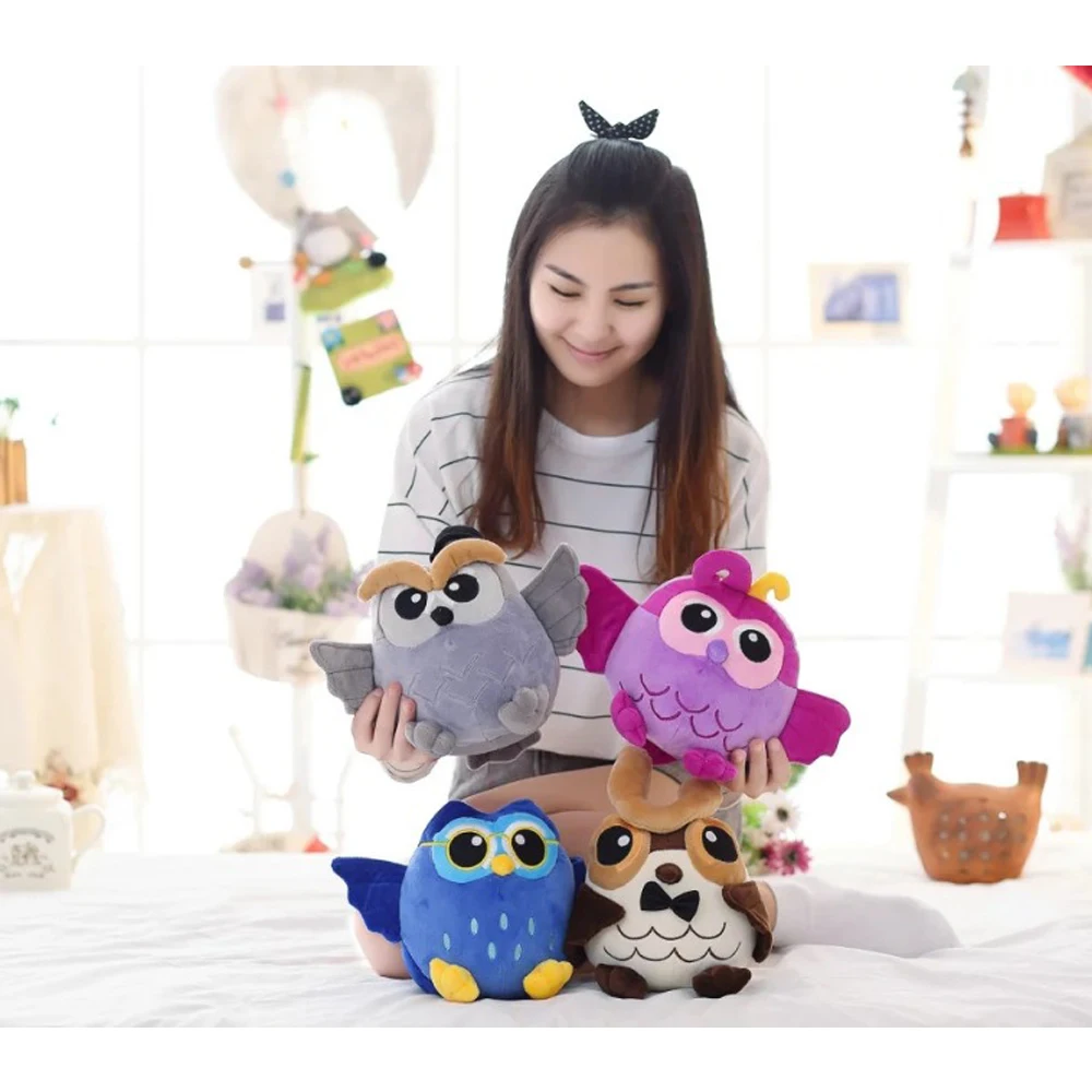 

Soft Plush Cartoon Blue Grey Purple Owl Toy Stuffed Doll Creative Children Kids Baby Birthday Kawaii Dolls Gift Home Shop Decor