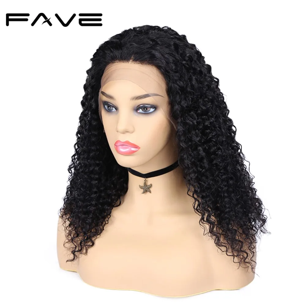 Kinky Curly Human Hair Wigs 13X4 Lace Frontal Wig 150% Density FAVE HAIR Jerry Curly Lace Front Human Hair Wigs For Black Wowen