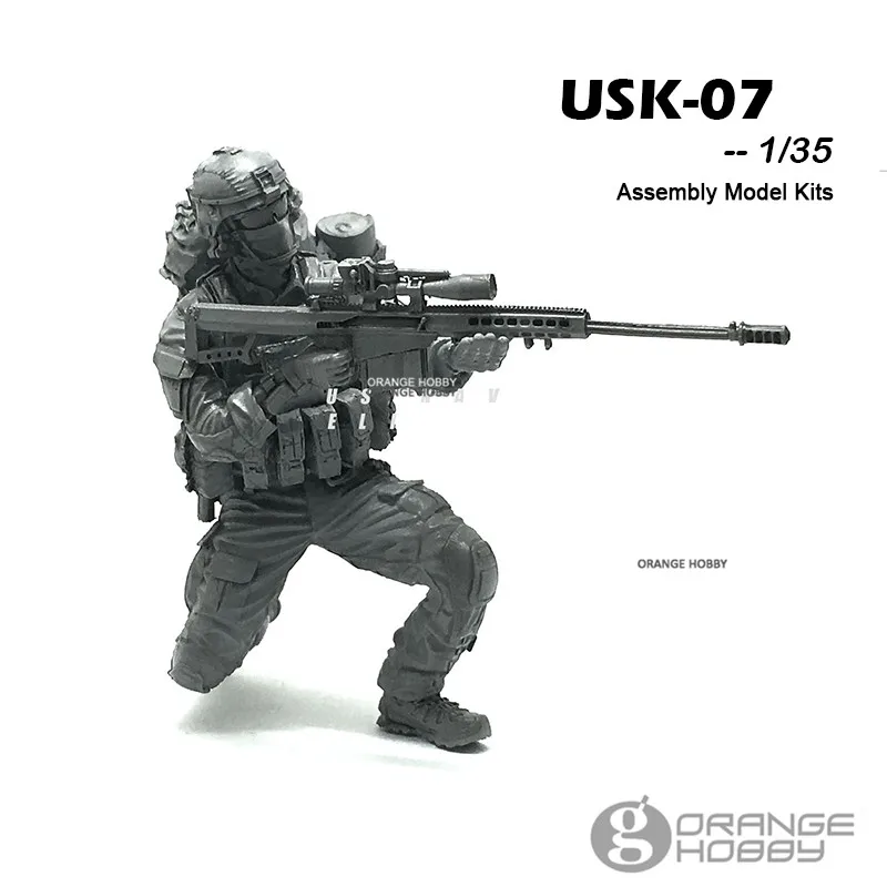 OHS YuFanModel 1/35 USK-01-08 USK серия спецназ Часть I сборка военные полимерные миниатюры Модели Строительные наборы oh - Цвет: USK-07