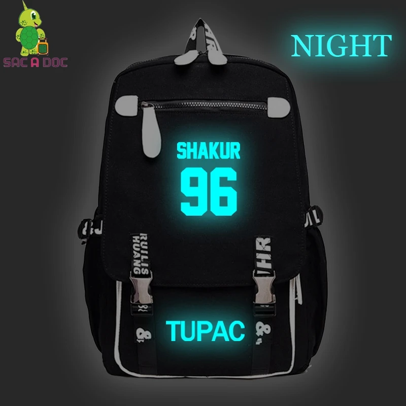 

Tupac Luminous Backpacks Student College Bag Travel Bagpack School Bag Teenager Girls Boys Computer Backpack Mochilas Escolar
