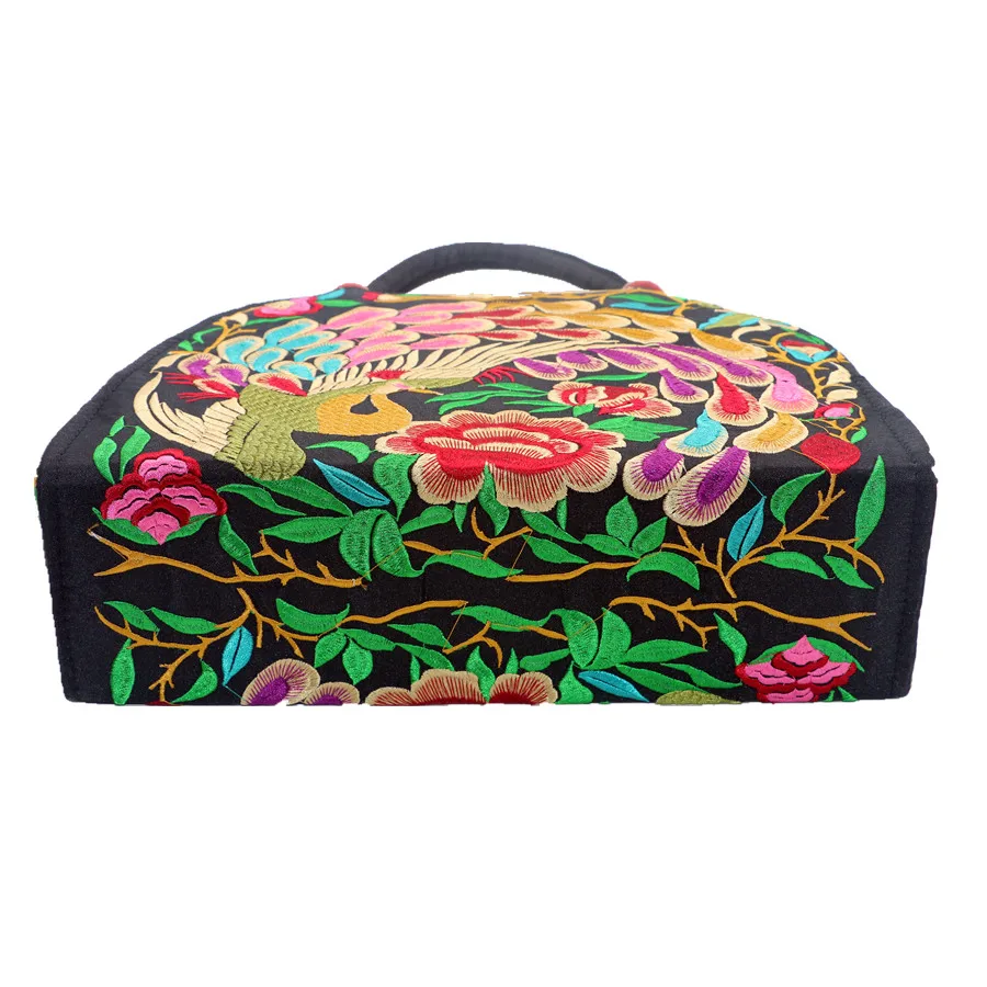 Женские повседневные сумки с цветочной вышивкой, сумка для отдыха, этнические винтажные сумки на плечо, Цветочная сумка через плечо, женские хозяйственные сумки