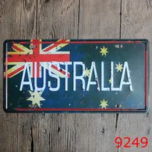 Флаг Австралии номерной знак художественный винтажный сувенир плакат паб подарок железная живопись металлический декор для спальни 30X15 см