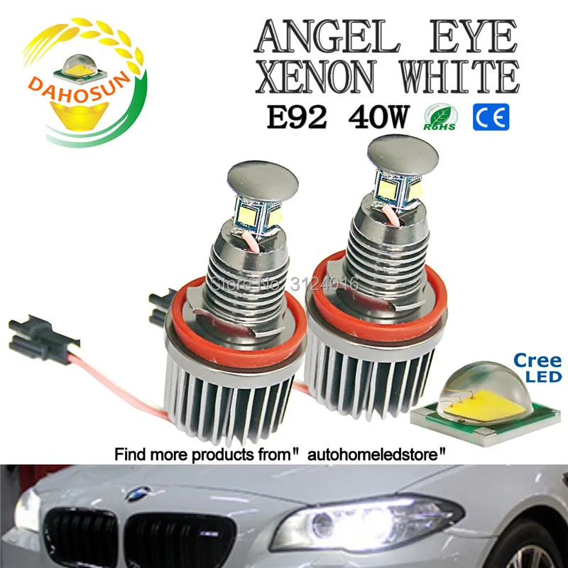 2 шт. X светодиодный светильник Angel Eye с 4 боковыми пучками 20 Вт 40 H8 E92 ДЛЯ E63 E64 E82 E87 E81