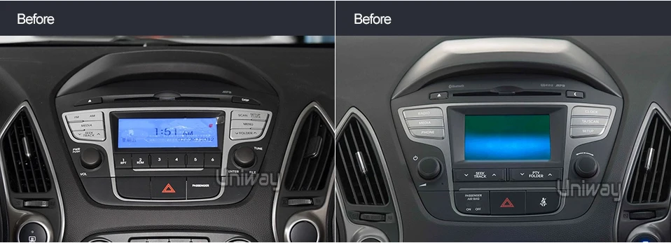 Perfect uniway ZIX357071  android 7.1 car dvd player gps for Hyundai IX35 Tucson 2009 2010 2011 2012 2013 stereo car navigation 3