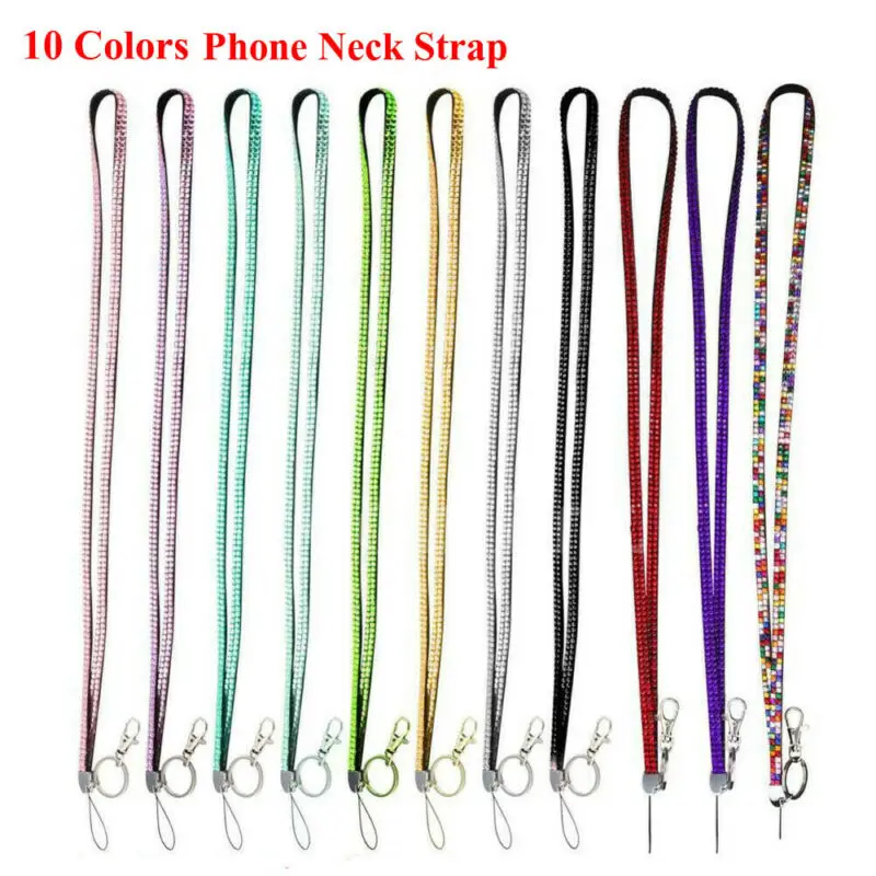 

US Cell Phone Mobile Neck Strap Key Ring Holder ID Card Lanyard Detachable Chain