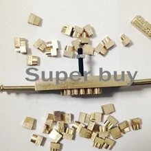 2 см высокие латунные формы алфавит от A до Z 26 шт. медные литеры для горячего тиснения с зажимом держатель Индивидуальные решений