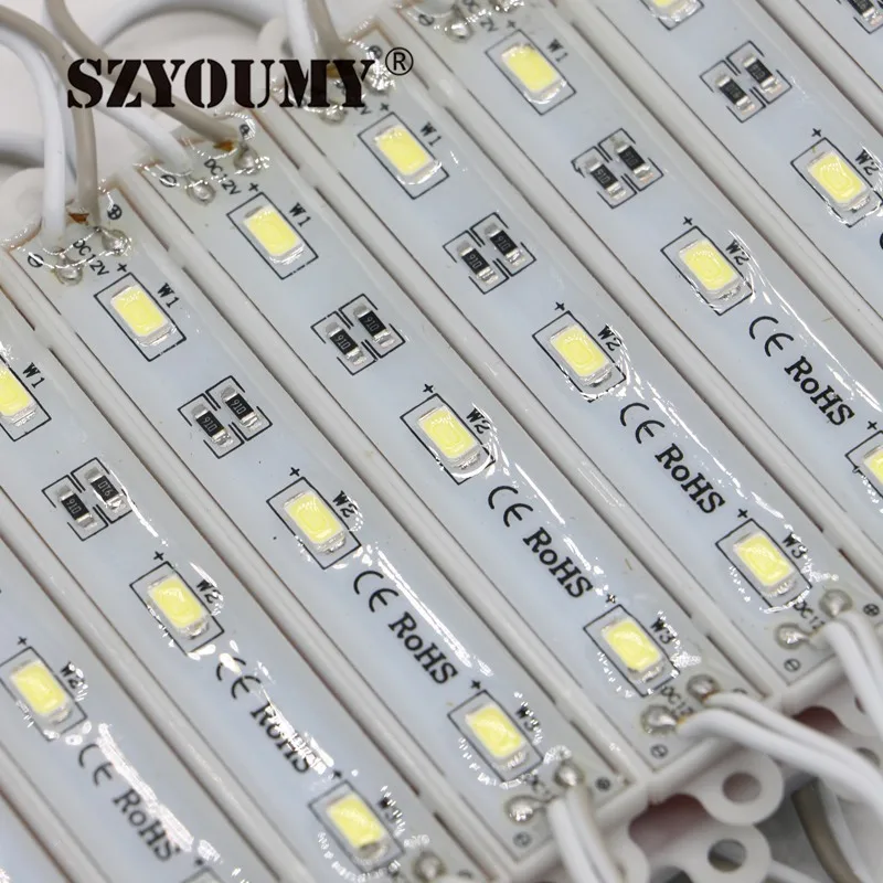 SZYOUMY Светодиодный модуль SMD 5730 светодиодный модуль для буквенные вывески Водопроницаемый; с высокой яркостью SMD5730 3 светодиодный/за штуку