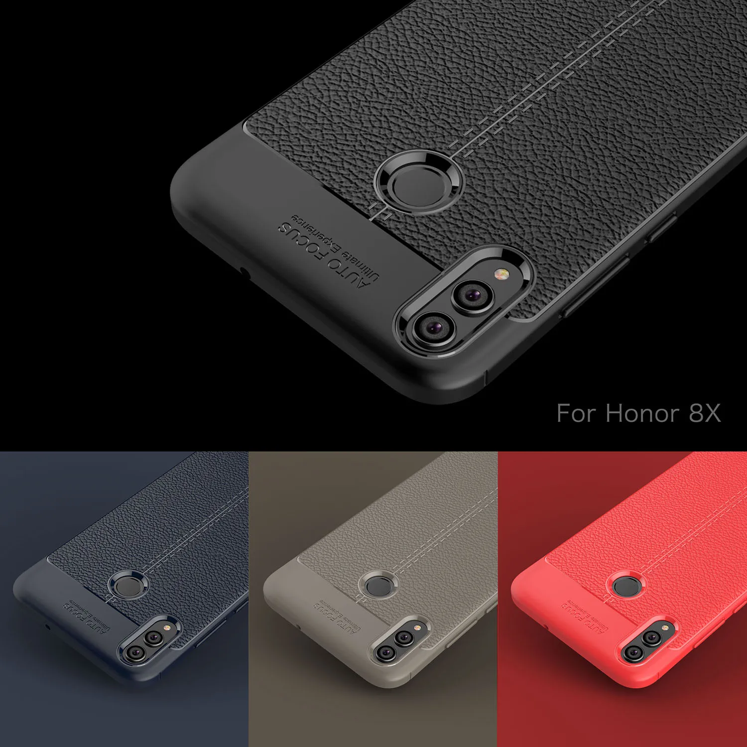 Мягкий ТПУ чехол Wolfsay для Huawei Honor 8X кожаный силиконовый телефона деловой