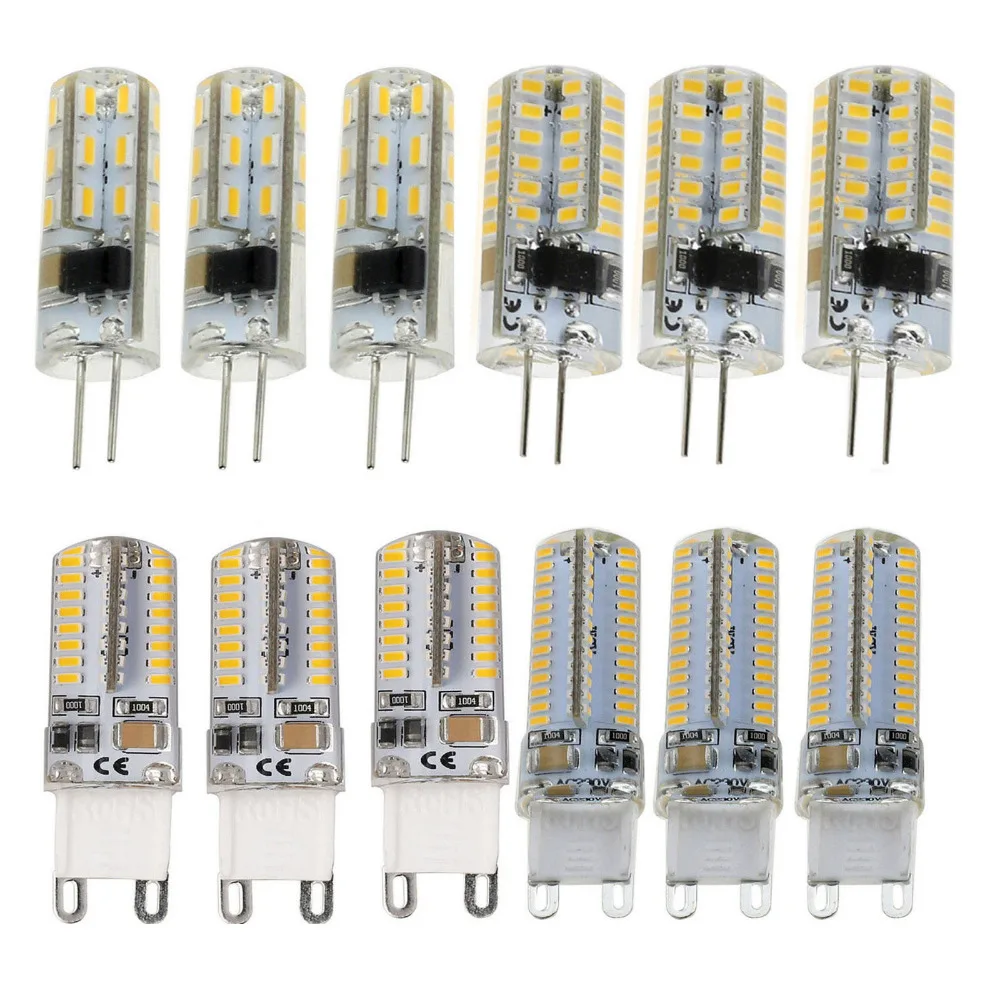 

10PCS LED G4 G9 Bulb Mini Corn Bulb AC/DC12V AC220V 5w/7w/9w/12w 24LED/48LED/64LED/104LED Cool/Warm White LED Replace Halogen