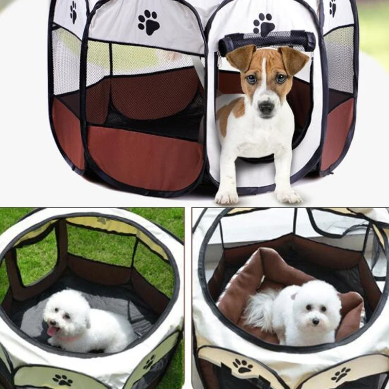 Pet Bed Dog House Cage Cat Outdoor Indoor Dogs Crate Kennel Nest Park Fence Playpen for Small Medium Big Dogs Puppy Pet Supplies