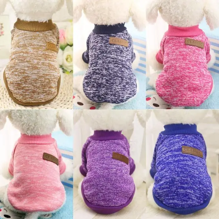 Cute Dog Puppy Clothes Outfit Pet Cat Jacket Coat Winter Warm Soft Sweater For Small Dogs Store