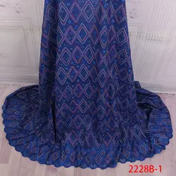 Африканская кружевная ткань 2018 высокое качество хлопок кружевная ткань с камнями нигерийская Woile кружевная ткань для свадебного платья