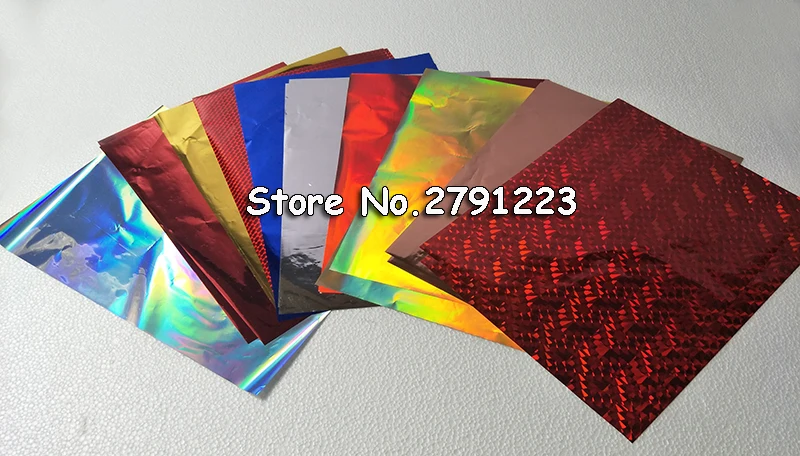 

50 Pcs 20x29Cm A4 Hot Stamping Foil Paper Laminator Laminating Transfere Laser Printer Business Card Gold Silver Green Red Blue