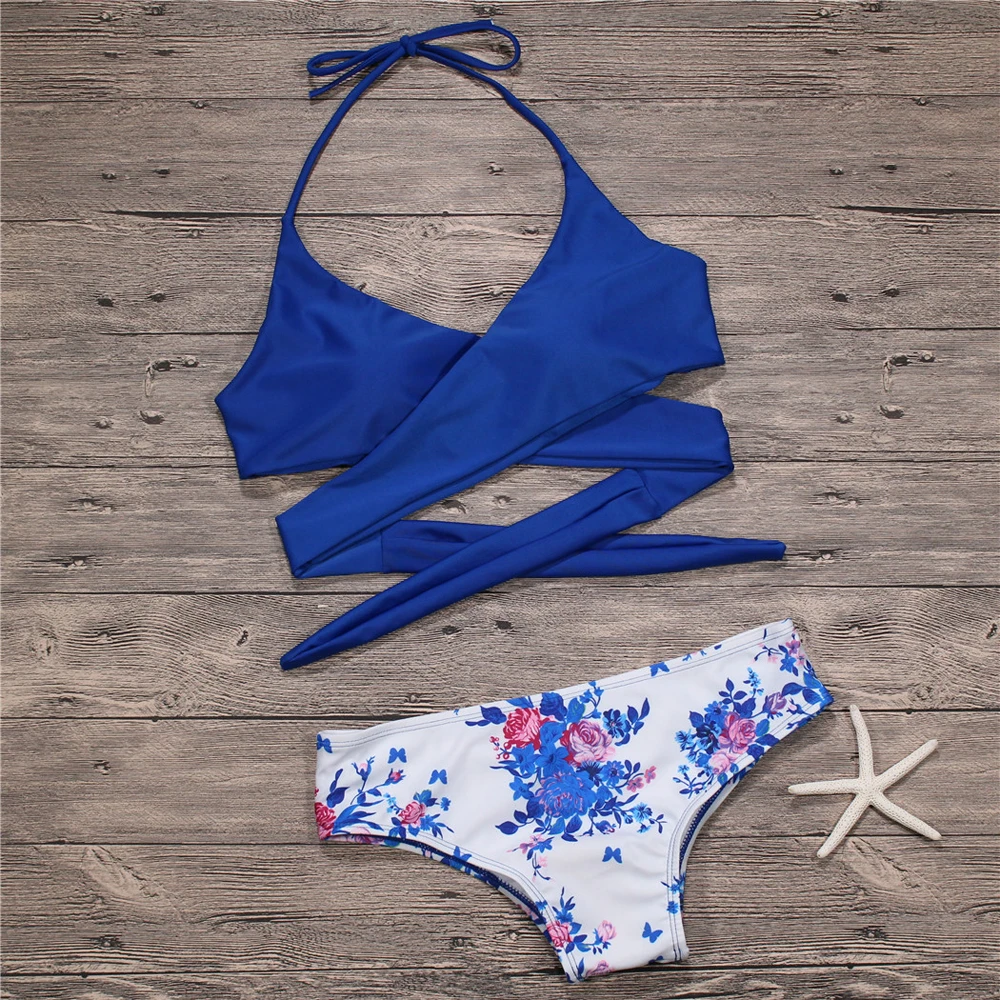 

Hot Print Swimwear Bandage Bikini 2018 Sexy Beach Swimwear Women Swimsuit Bathing Suit Brazilian Bikini Set Maillot De Bain