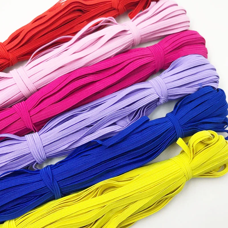 5 метров 6 мм белый/черный/Многоцветный Нейлон высокие эластичные ленты для одежды брюки Швейные аксессуары DIY
