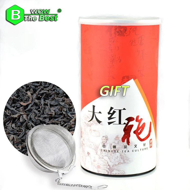  5cm Stainless Steel Tea Balls + 230g Da Hong Pao Oolong Tea Chinese Tea Dahongpao Gift Packing High Quality Da Hun Pao Te 