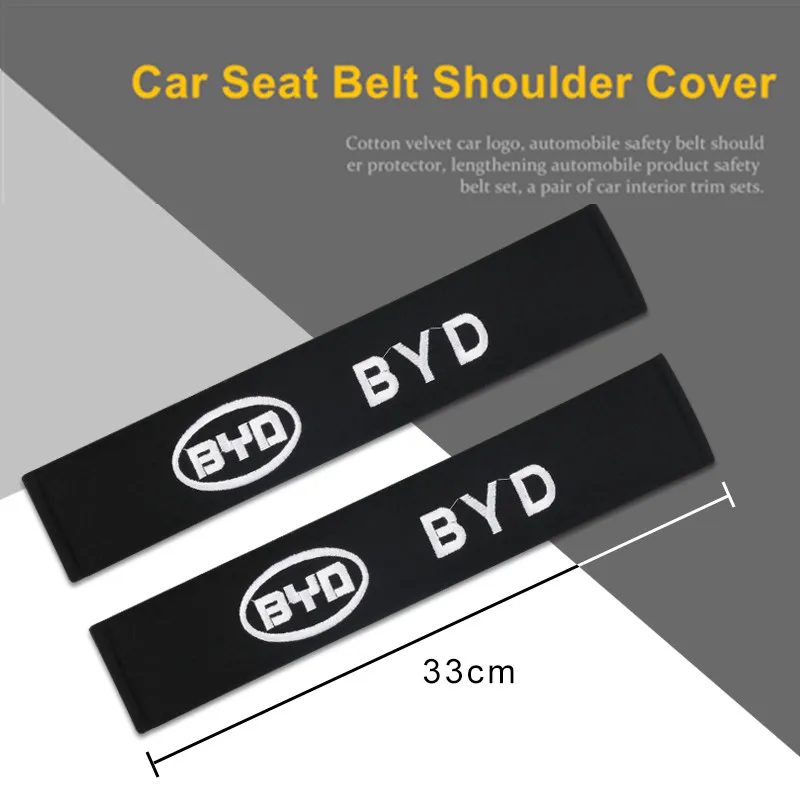 

33CM Cotton Seat Belt Protector Cover Case For BYD F3 F0 S6 S7 E5 E6 M6 G3 G5 T3 13 Honda Accessories Car Styling