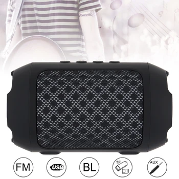 

Fabric High Fidelity Bluetooth Speaker TF USB FM Radio Line Plug-in Card with Voice Prompt and Call Function for Outdoors