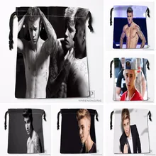 Custom Justin Bieber Drawstring Bags Printing Travel Storage Mini Pouch Swim Hiking Toy Bag Size 18x22cm