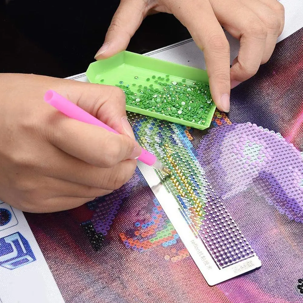 

Diamond Painting Point Drill Steel Ruler Marking Tool Net Ruler Hand Diamond Embroidery Stainless Steel Ruler