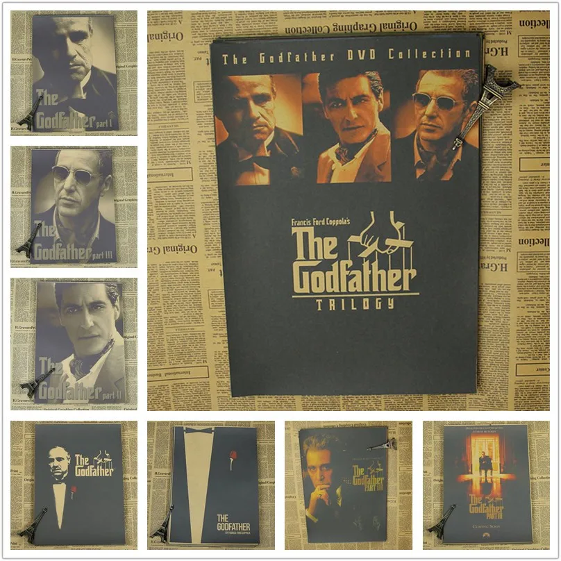 Винтаж классическое Кино серии Godfather Ретро плакат крафт-бумага бар Домашний