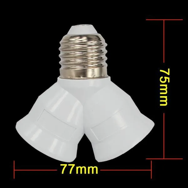 2X E27 держатель лампы двойной цоколь расширение сплиттер разъем галогенный светильник медный контактный адаптер конвертер
