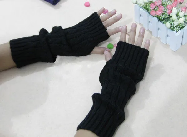 Пара сохраняет тепло рукав руки Сладкий vogue моделирование перчатки без пальцев/запястья/руки/пакет